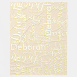 Ivoor namen op Champagne Tijdloze stijl Fleece Deken
