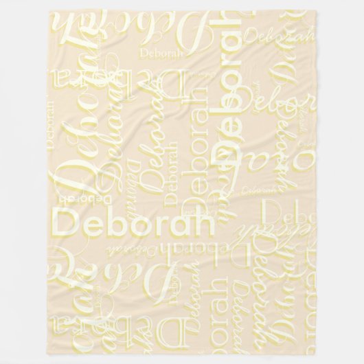 Ivoor namen op Champagne Tijdloze stijl Fleece Deken (Voorkant)