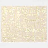 Ivoor namen op Champagne Tijdloze stijl Fleece Deken (Voorkant (Horizontaal))