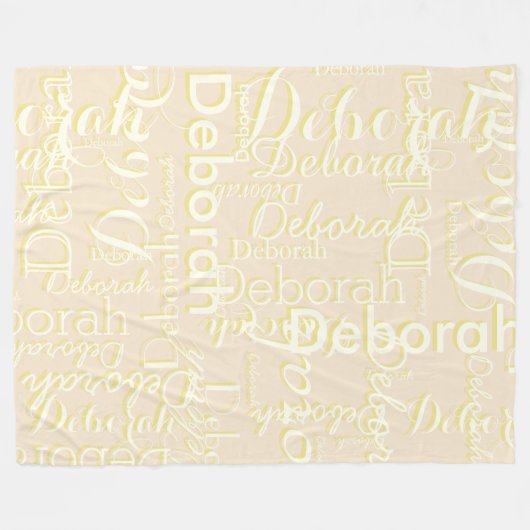 Ivoor namen op Champagne Tijdloze stijl Fleece Deken (Voorkant (Horizontaal))