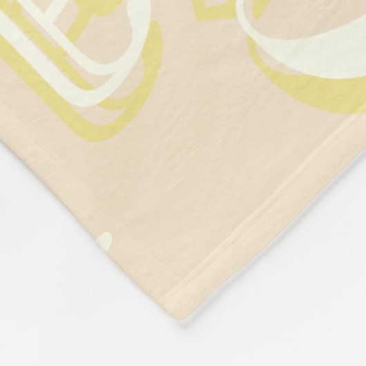 Ivoor namen op Champagne Tijdloze stijl Fleece Deken (Hoek)