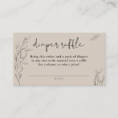 ivoor - neutraal minimaal floreel eenvoudig diaper informatiekaartje (Voorkant)