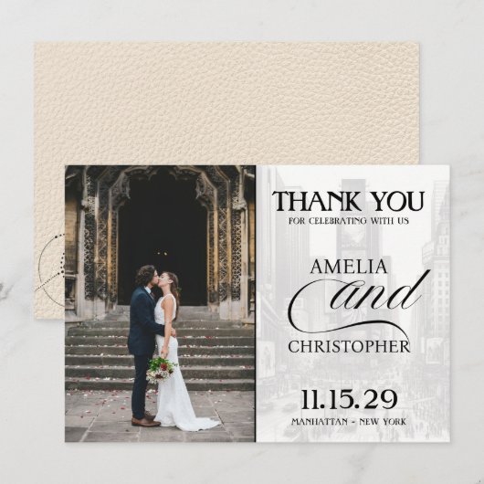 Ivoor New York City Passport Bedankkaart (Voorkant / Achterkant)