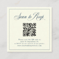 Ivoor omlijst Italiaanse elegantie | RSVP met QR-c