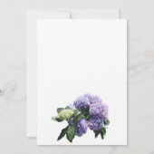Ivoor & Paarse Hydrangea's | Witte Quinceañera Kaart (Achterkant)