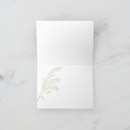 Ivoor Pampas Grass Allison1a Bedankkaart (Binnen)