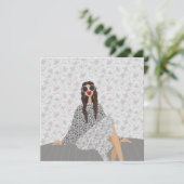 Ivoor Patroon Muse Mode Kunstkaart Kaart (Staand voorkant)