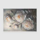 Ivoor Pioen Bloem Decoupage Tissuepapier (Voorkant)