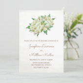 Ivoor Pioen Waterverf Bloemen Bruiloft Kaart (Staand voorkant)