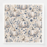 Ivoor Pompoen Chinoiserie Bloemmotief in Vintage C