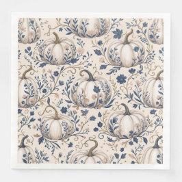 Ivoor Pompoen Chinoiserie Bloemmotief in Vintage C Servet