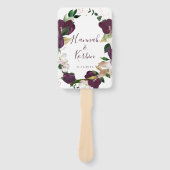 Ivoor pruim bloemenkrans bruiloft handwaaier (Voorkant)