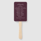 Ivoor pruim bloemenkrans bruiloft handwaaier (Achterkant)