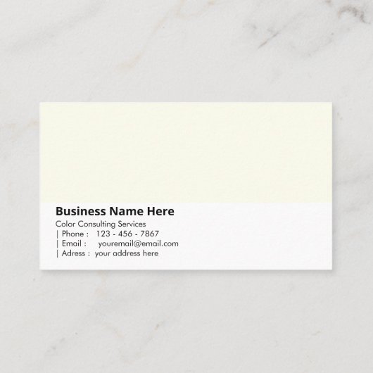 Ivoor | "Puur en elegant" Visitekaartje (Achterkant)