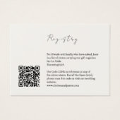 Ivoor | QR Code Wedding Registry Enclosure Kaart (Voorkant)