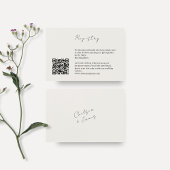 Ivoor | QR Code Wedding Registry Enclosure Kaart