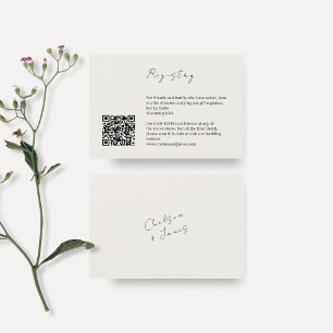 Ivoor   QR Code Wedding Registry Enclosure Kaart