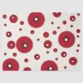 Ivoor Rode Stippen Funky Patroon Decoupage Tissuepapier (Voorkant)