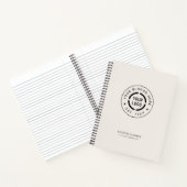 Ivoor rond custom Logo business branded Notitieboek (Binnen)