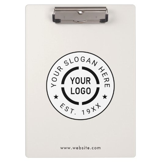 Ivoor Ronde Custom Logo Business Branded Klembord (Voorkant)