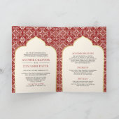 Ivoor rood patroon Alles in een Indiase bruiloft (Binnen)