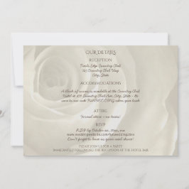 Ivoor roos bloemenbruiloft details