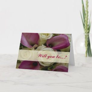 Ivoor roos & calla lelie Wil je mijn bruidsmeisje