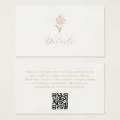 Ivoor Roos Gift Registry Wedding Enclosure Kaart (Voorkant /achterkant)