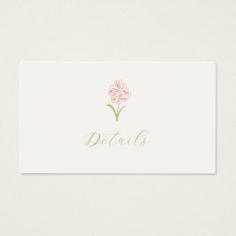 Ivoor Roos Gift Registry Wedding Enclosure Kaart