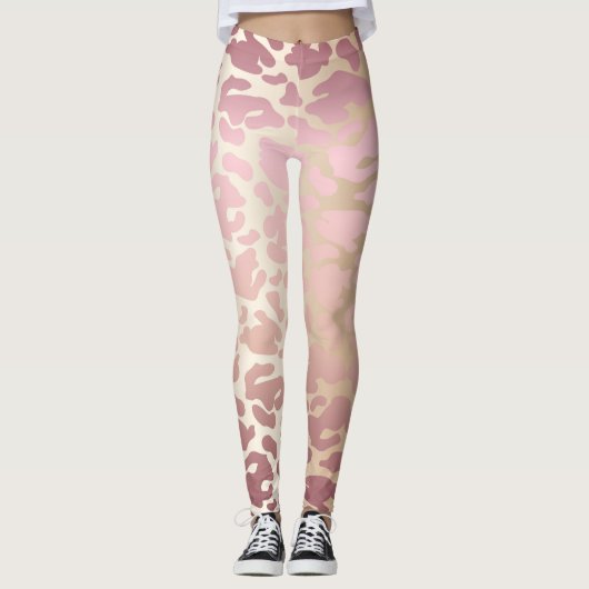 Ivoor, Roos Gold & Roze Vrouw Leggings (Voorkant)
