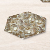 Ivoor Roos Patroon – Elegante Bloemkunst Kartonnen Onderzetters (Schuin)