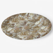 Ivoor Roos Patroon – Elegante Bloemkunst Papieren Bordje (Gekanteld)