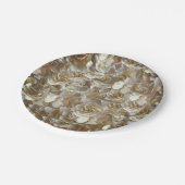 Ivoor Roos Patroon – Elegante Bloemkunst Papieren Bordje (Gekanteld)