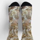 Ivoor Roos Patroon – Elegante Bloemkunst Sokken (Top)