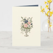  ivoor roze blauw mauve groene bloemen kaart (Gele Bloem)