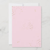 Ivoor Roze Blush Bloemen Geometrische Baby shower Kaart (Achterkant)