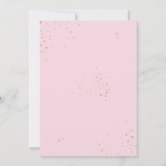 Ivoor Roze Blush Bloemen Geometrische Baby shower Kaart (Achterkant)