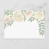 Ivoor Roze Champagne Bloem Bruiloft RSVP Kaarten (Achterkant)