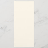 Ivoor Roze en Goud Bloem Boho Trouwdiner Menu (Achterkant)
