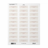 Ivoor roze goud retouradres etiket (Full Sheet)