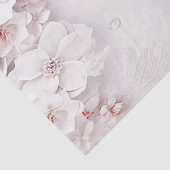 Ivoor Roze Roze Bloemige Tissuepapier (Detail)