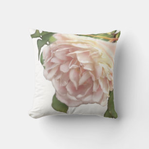 Ivoor roze rozen kussen