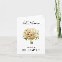 Ivoor Rozen Boeket Bruidsmeisje Voorstel