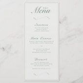 Ivoor & Sage Dubbelzijdig Trouwdiner / Bar Menu (Voorkant)