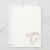 Ivoor Satijn Wit Boog Save the Date Kaart (Achterkant)