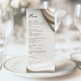 Ivoor satijnen elegantie huwelijksmenu menu