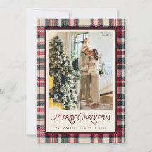 Ivoor Schotse Kerstmis Familie Foto Vakantie