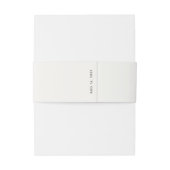 Ivoor | Script kalligrafie monogram bruiloft Uitnodigingen Wikkel (Achterkant Voorbeeld)