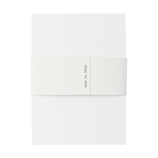 Ivoor | Script kalligrafie monogram bruiloft Uitnodigingen Wikkel (Achterkant Voorbeeld)