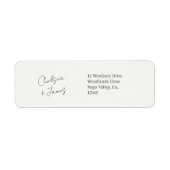 Ivoor | Script Welcome Wedding Address Etiket (Voorkant)